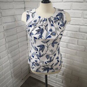 NWT Calvin Klein Ladies Size Medium Blue White & Black Pattern Tank Top